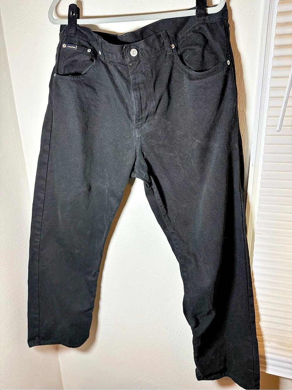 Calvin Klein Jeans Black Straight Leg Waist 38